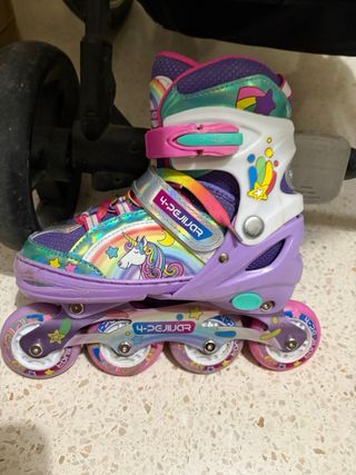 Patines infantiles unicornio talla ajustable