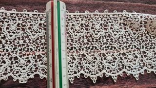 Pizzo antico Schiffli primi ’900- 195 cm