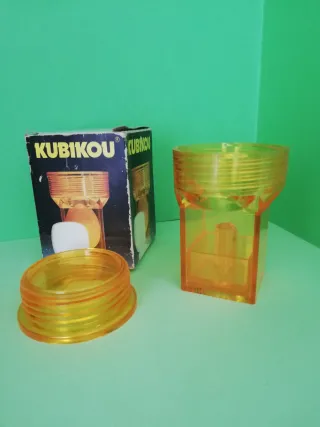 Utensilio vintage KUBIKOU plástico amarillo