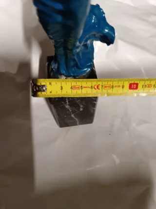 Statua in bronzo con colorazione Blu e argento