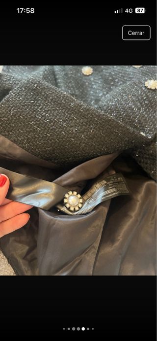 Chaqueta joya Mango negra