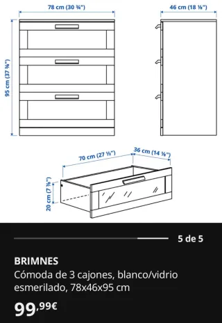 Cómoda Brimnes Ikea Blanca