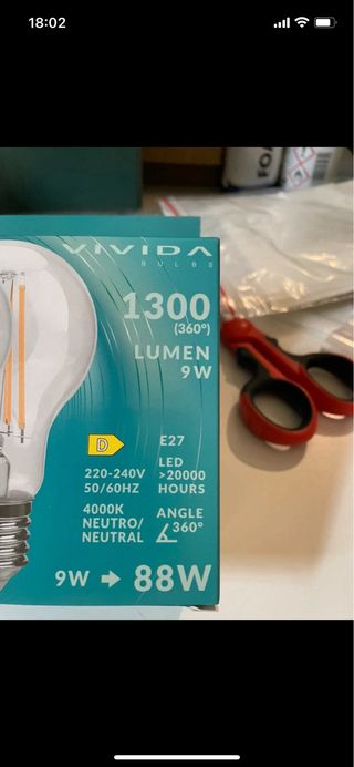 Lampadine LED VIDA 9W Luce Naturale x3