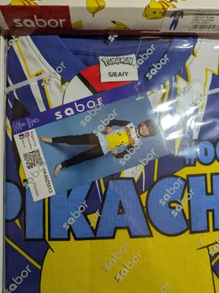 Pigiama Bambino Pokemon Pikachu Taglia 5/6 Anni