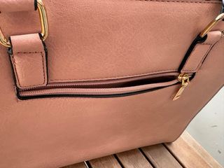 Bolso de mano floral rosa