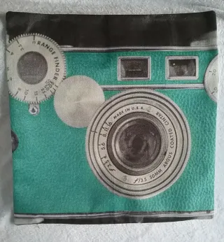 Fodere decorative per cuscini con design di fotocamere vintage