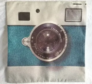 Fodere decorative per cuscini con design di fotocamere vintage
