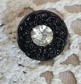 10 botones antiguos cristal pedrería