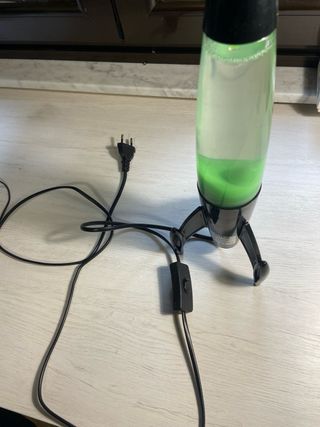 Lámpara de lava verde