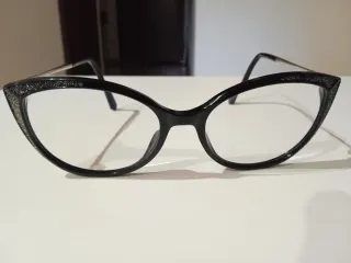 Gafas graduadas Swarovski negras y plateadas