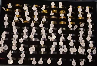 Lote 100 Anillos de Acero Tallas Variadas