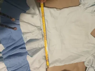 Traje de Flamenca Niña Azul y Blanco