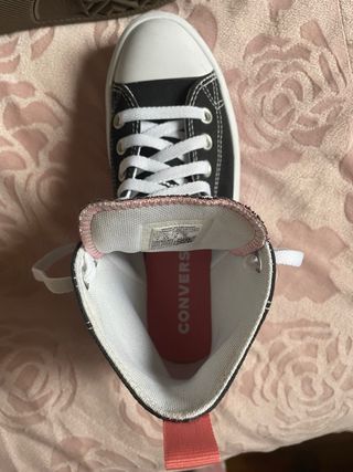 Converse plataforma negras altas