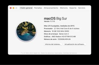 iMac 21.5” Intel i5 16GB RAM 250GB SSD