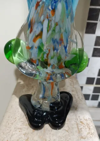 Statuina Clown grande in vetro di Murano