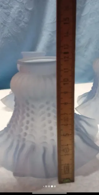 4 Coppette Vetro Smerlato Azzurro