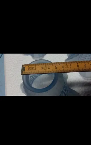 4 Coppette Vetro Smerlato Azzurro