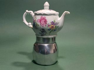 Caffettiera Vintage Ceramica Fiori x 6 tazze