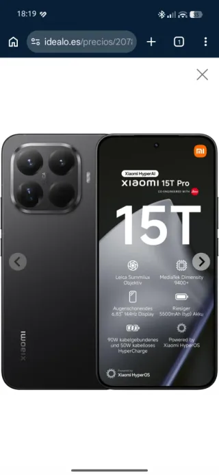 Xiaomi 15T Pro 1TB Negro