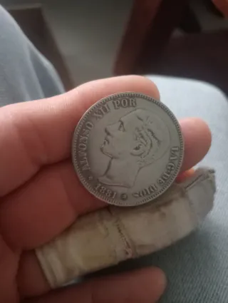 Lote 3 monedas de plata antiguas España Alfonsina