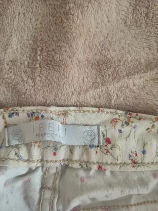 Pantalones florales elásticos de 5 bolsillos