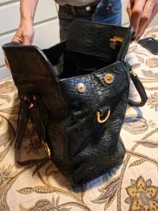 Bolso Michael Kors Negro Piel Serpiente