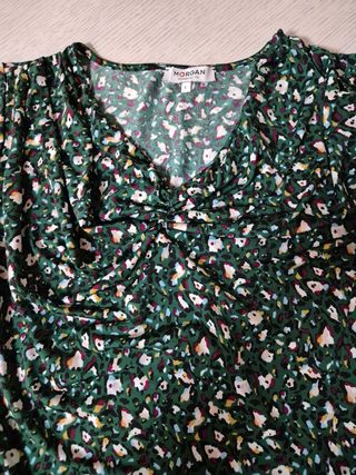 Camiseta Morgan Talla L Estampado Verde