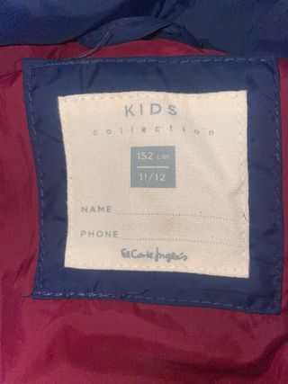 Chaleco acolchado azul marino El Corte Inglés Kids