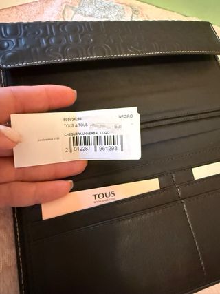 Portadocumentos Tous Negro Piel Bovina