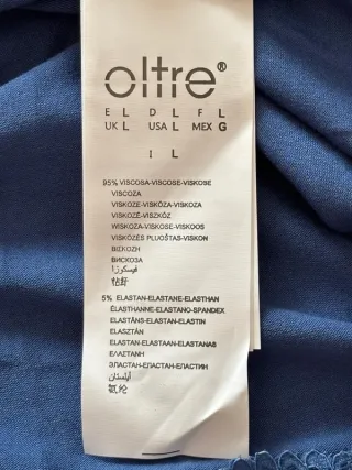 Canotta Oltre donna blu viscosa ed elastan