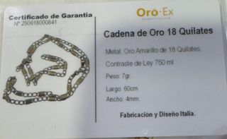 CADENA DE ORO DE 18 QUILATES - 18 KILATES
