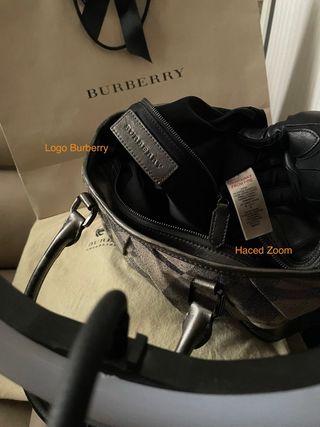 Bolso Burberry Smoke Check Vintage.