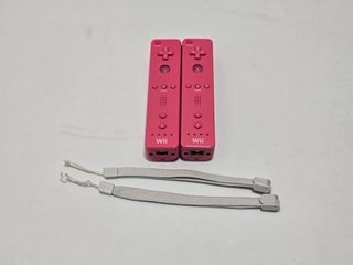 2 mandos wii rosa originales nintendo wii