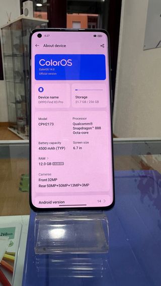Oppo Find X3 Pro 256GB 5G 12GB RAM Nero