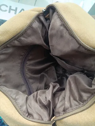 Bolso de lona marrón