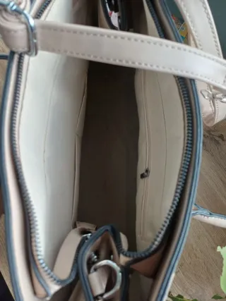 Borsa tote beige con tracolla