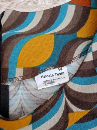 Vestido estampado geométrico, FALCATA, talla 44.
