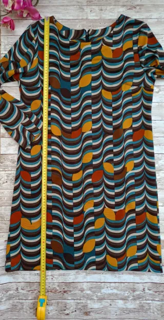 Vestido estampado geométrico, FALCATA, talla 44.