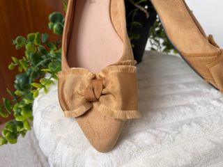 Manoletinas Sfera mostaza lazo talla 39