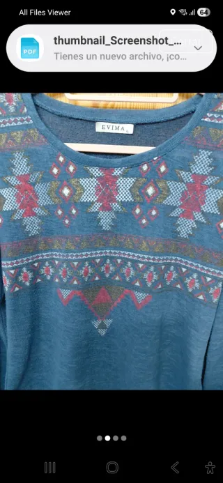 Jersey EVIMA Estampado Étnico Talla XL