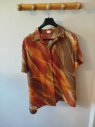 Camisa estampada manga corta