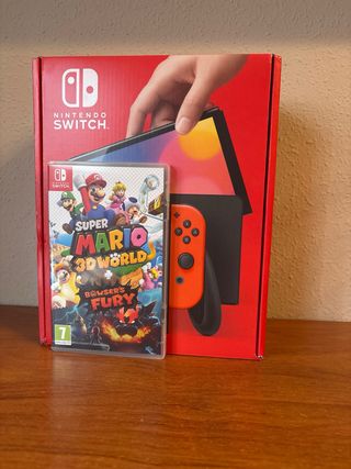 Nintendo Switch OLED + Super Mario 3D World