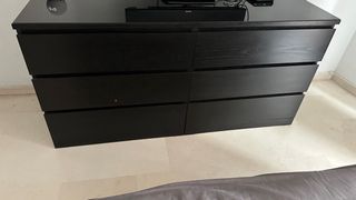 Comò a due camere con 6 cassetti