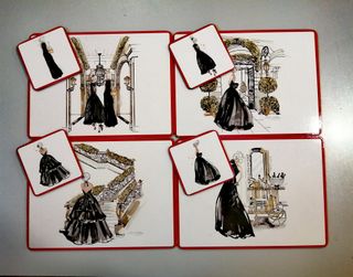 Conjunto cojín y manteles individuales (leer descr