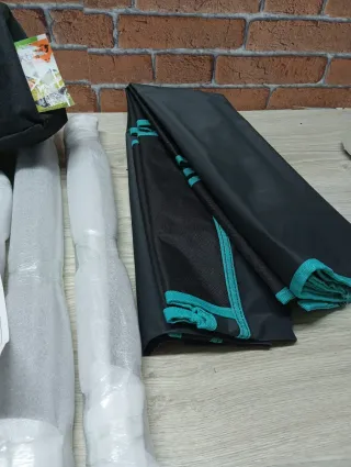 Cama Plegable Camping Negra AKTIVE 193x67x14,5 cm