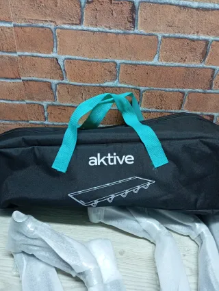 Cama Plegable Camping Negra AKTIVE 193x67x14,5 cm