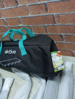 Cama Plegable Camping Negra AKTIVE 193x67x14,5 cm