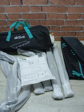 Cama Plegable Camping Negra AKTIVE 193x67x14,5 cm