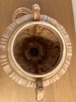 Vaso con coperchio porcellana Capodimonte