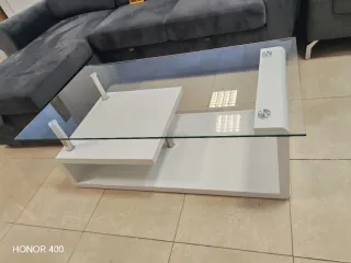 Mesa de centro madera y cristal